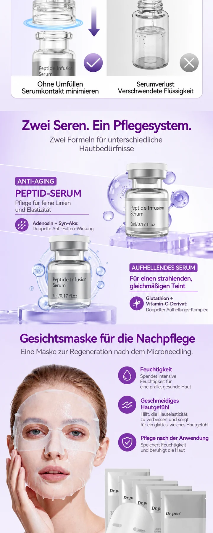 Zwei Seren. Zwei Schwerpunkte.